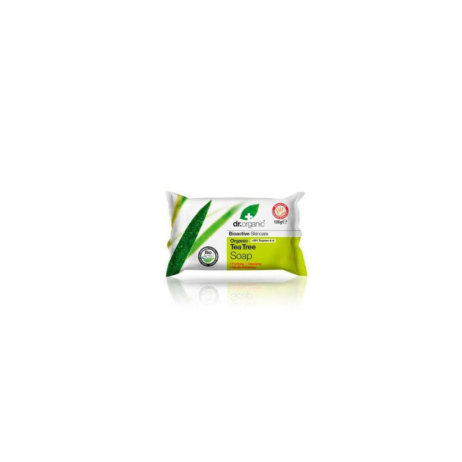 Sapun solid antibacterian, Dr Organic, Cu extract de frunze de ceai verde, 100 g fotografia produsului