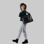 Geanta dama din piele naturala moale, model 268, de umar, Negru fotografia produsului View 4 S
