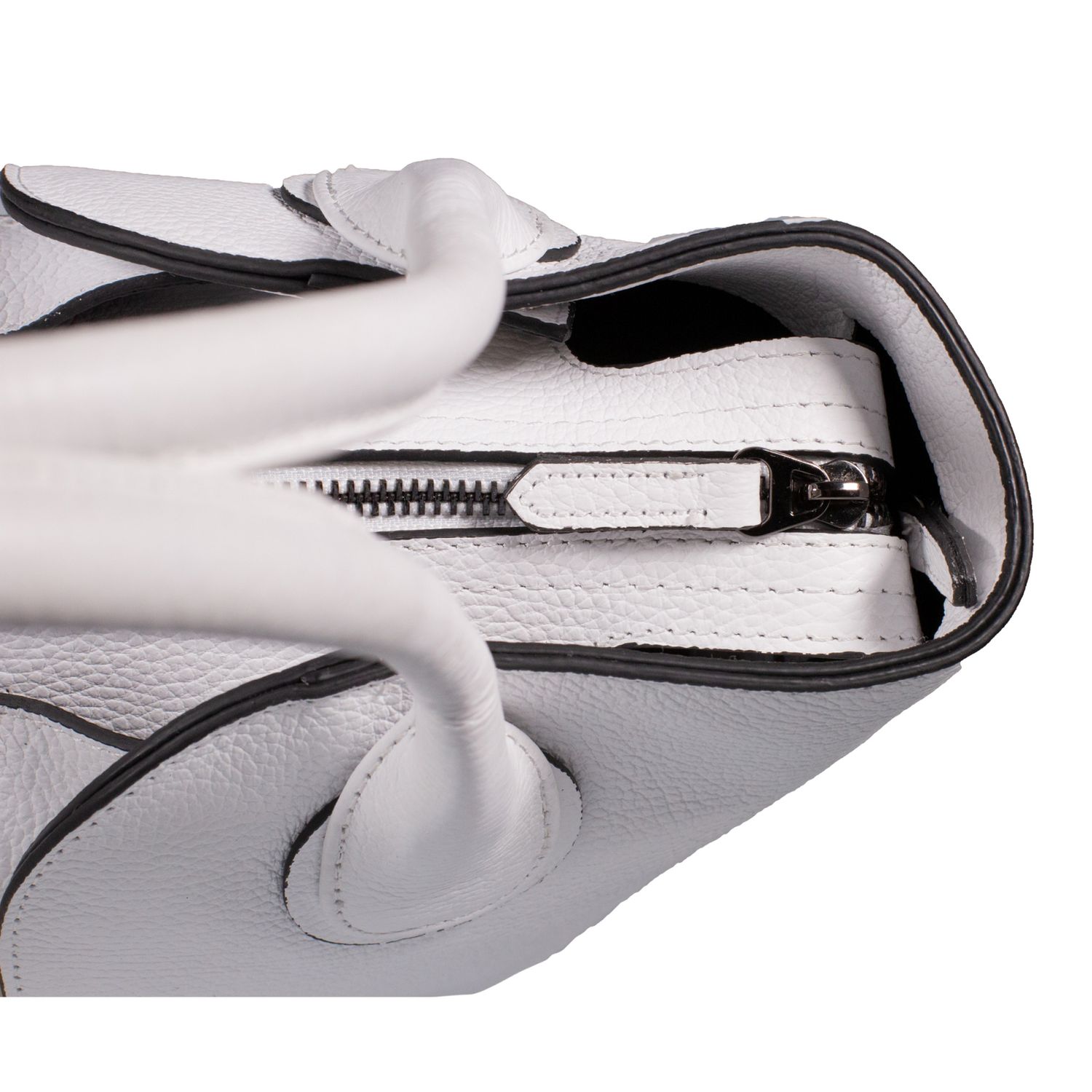 Geanta shopper de dama, din piele naturala, Reform, 904, Alb fotografia produsului View 3 L