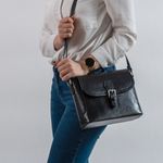 Geanta de dama din piele naturala, model 219, Negru fotografia produsului View 4 S