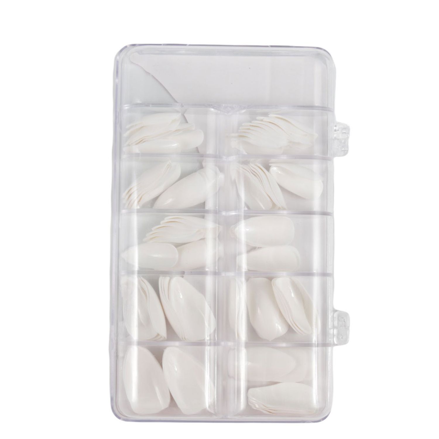 Set 100 bucati Unghii False tips, Forma Stiletto, Albe fotografia produsului View 2 L