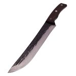 Cutit japonez IdeallStore&reg;, lucrat manual, Hunter Pride, 30.5 cm, maro, teaca piele fotografia produsului View 3 S