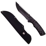 Cutit de vanatoare IdeallStore&reg;, Hazard Blade, negru 31 cm, teaca inclusa fotografia produsului