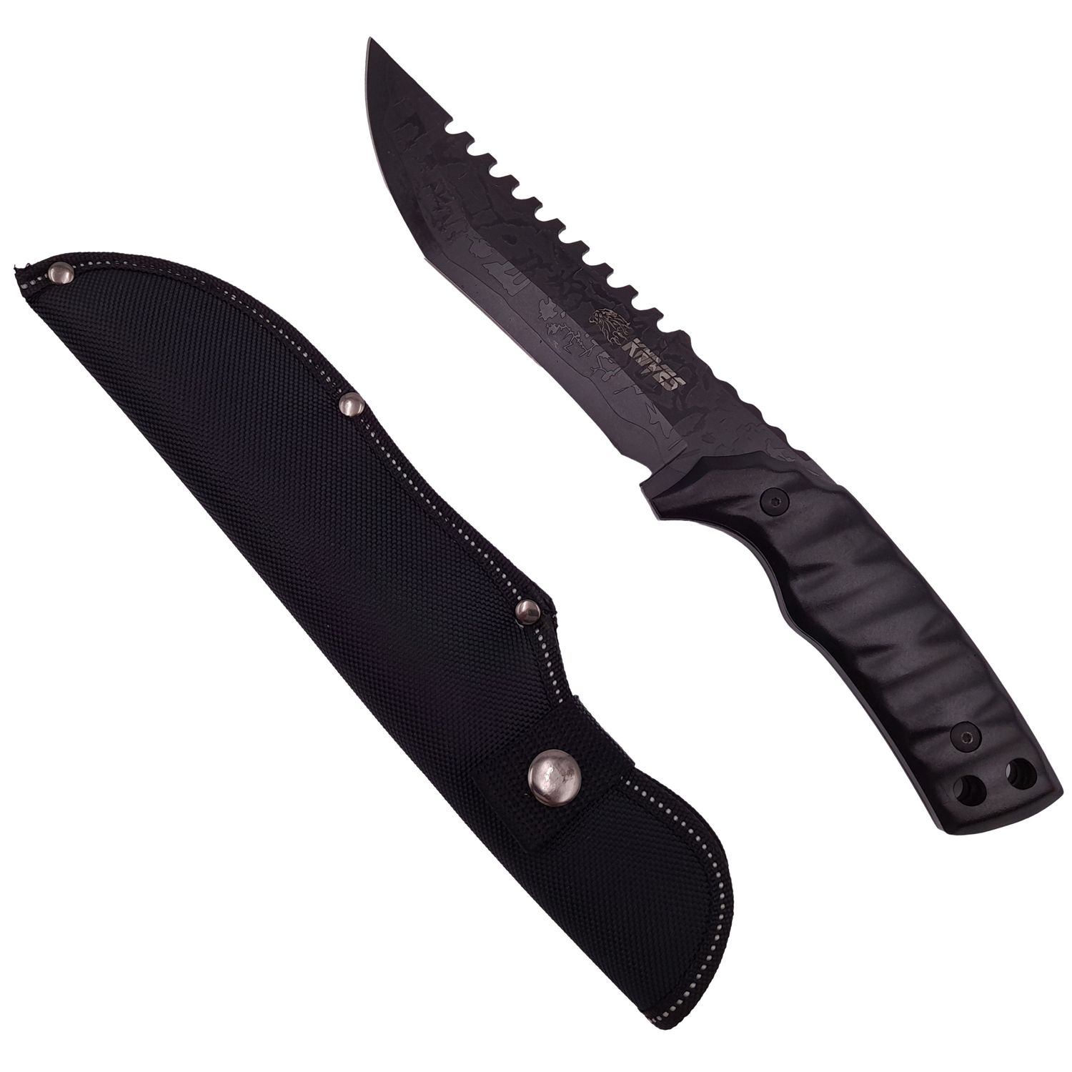 Cutit de vanatoare IdeallStore&reg;, Hazard Blade, negru 31 cm, teaca inclusa fotografia produsului