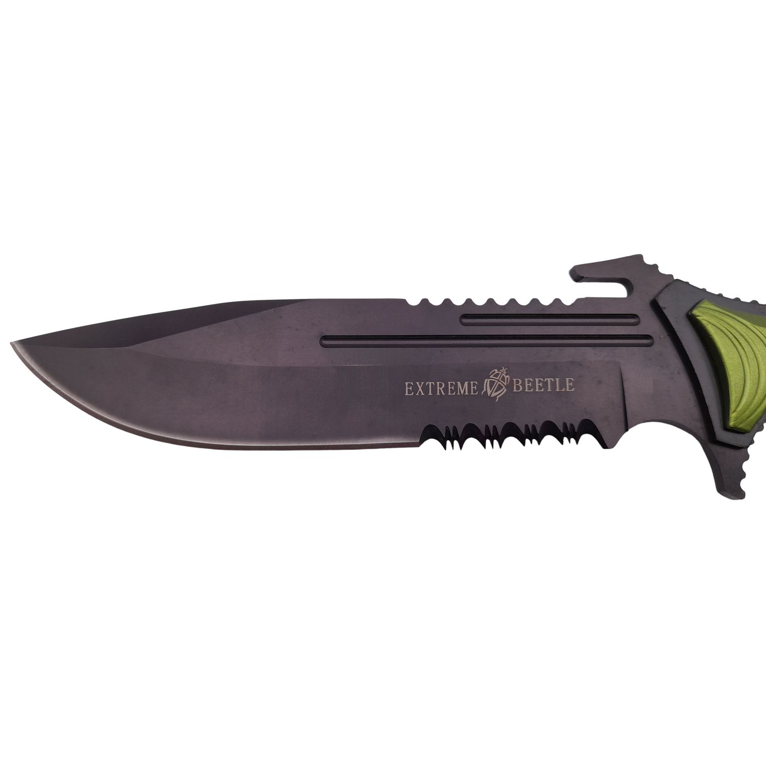 Cutit de vanatoare IdeallStore&reg;, Extreme Beetle, verde, 29 cm, teaca inclusa fotografia produsului View 6 L