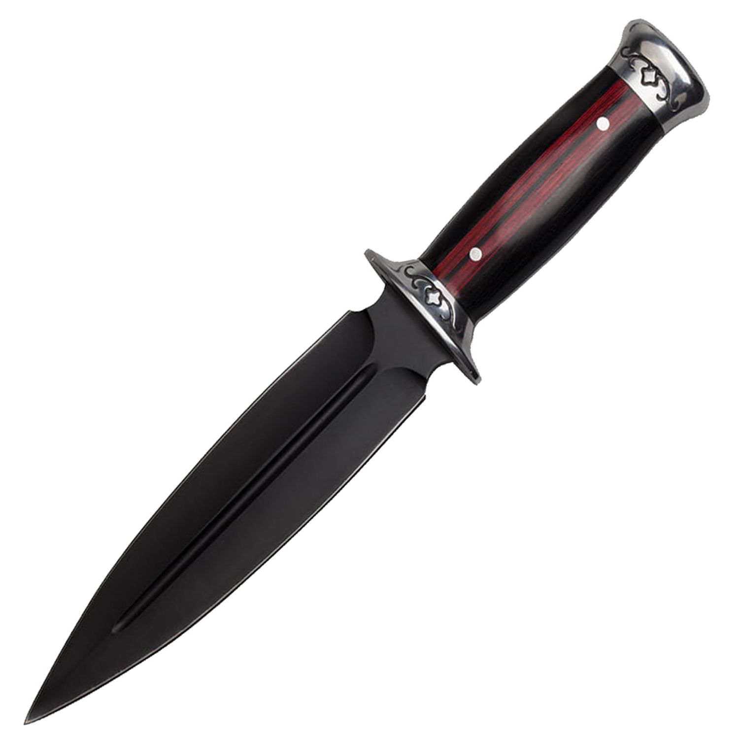 Cutit de vanatoare IdeallStore&reg;, Widow Blade, 30 cm, negru, teaca inclusa fotografia produsului