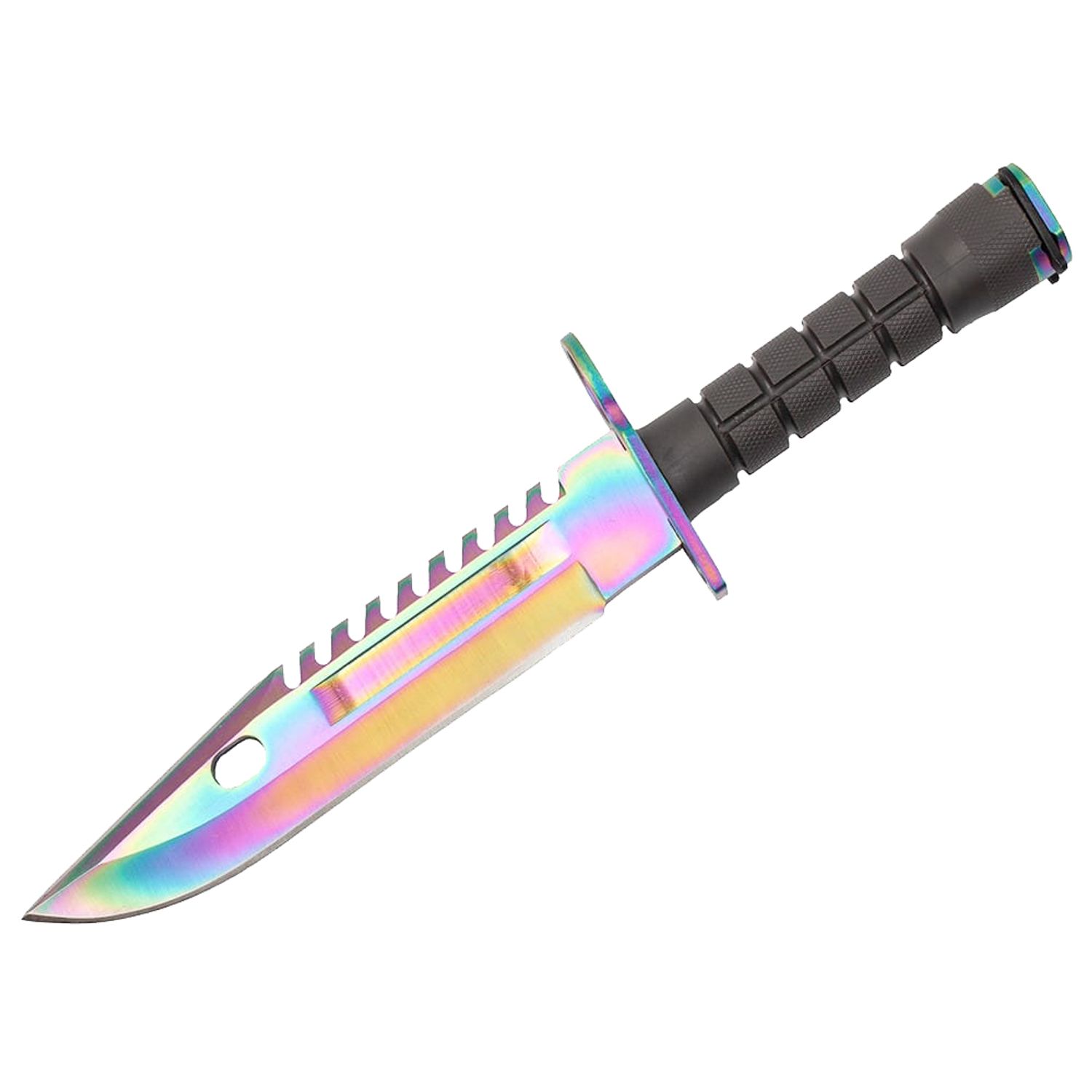 Cutit de vanatoare IdeallStore&reg;, Jungle Rainbow, multicolor, 32.5 cm, teaca inclusa fotografia produsului View 3 L