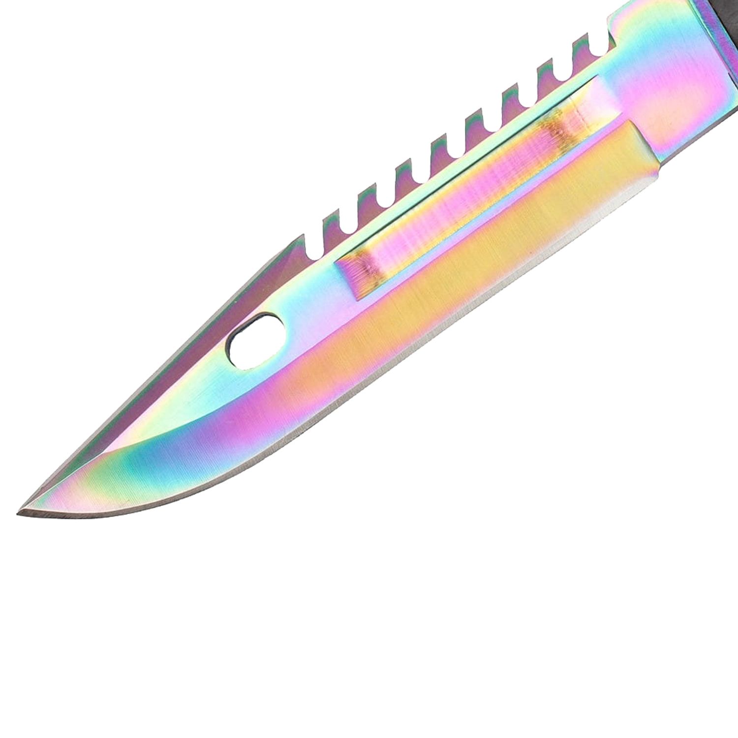 Cutit de vanatoare IdeallStore&reg;, Jungle Rainbow, multicolor, 32.5 cm, teaca inclusa fotografia produsului View 7 L