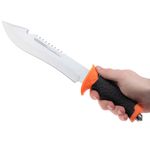 Cutit de vanatoare IdeallStore&reg;, Camping Helper, negru 36 cm, teaca inclusa fotografia produsului View 8 S