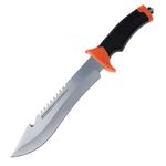 Cutit de vanatoare IdeallStore&reg;, Camping Helper, negru 36 cm, teaca inclusa fotografia produsului