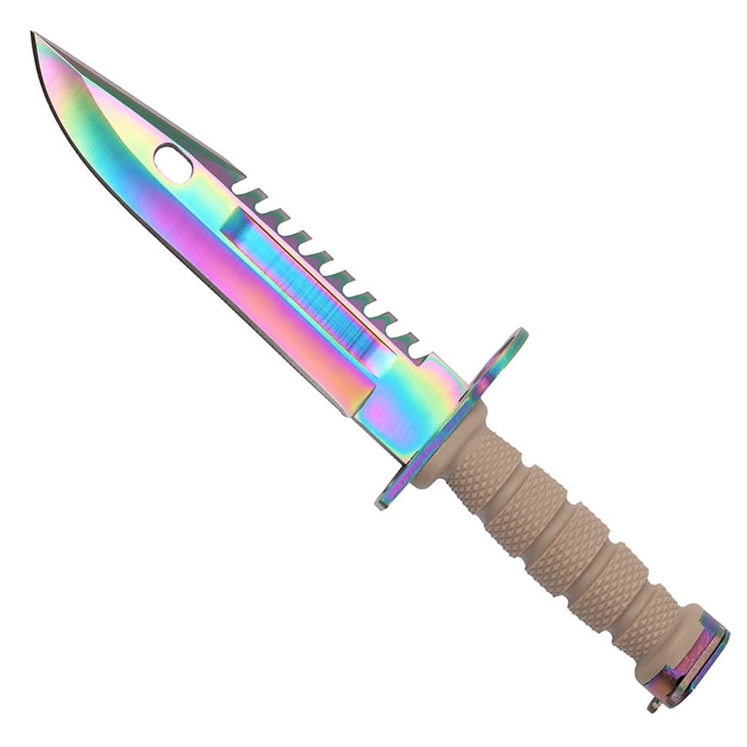 Cutit de vanatoare IdeallStore&reg;, Rainbow Desert, multicolor, 32.5 cm, teaca inclusa fotografia produsului View 4 L