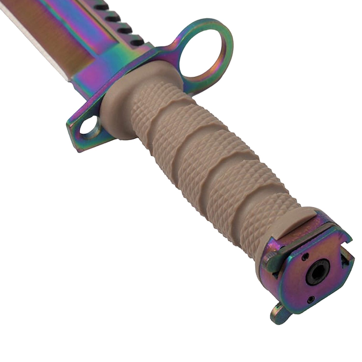 Cutit de vanatoare IdeallStore&reg;, Rainbow Desert, multicolor, 32.5 cm, teaca inclusa fotografia produsului View 8 L