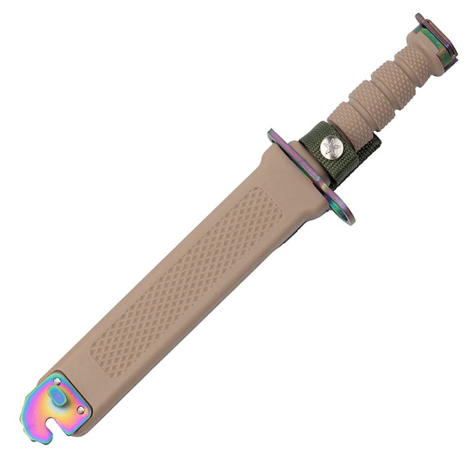 Cutit de vanatoare IdeallStore&reg;, Rainbow Desert, multicolor, 32.5 cm, teaca inclusa fotografia produsului View 9 L