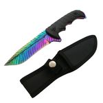Cutit de vanatoare IdeallStore&reg;, Safari Mix, 23 cm, multicolor, teaca inclusa fotografia produsului