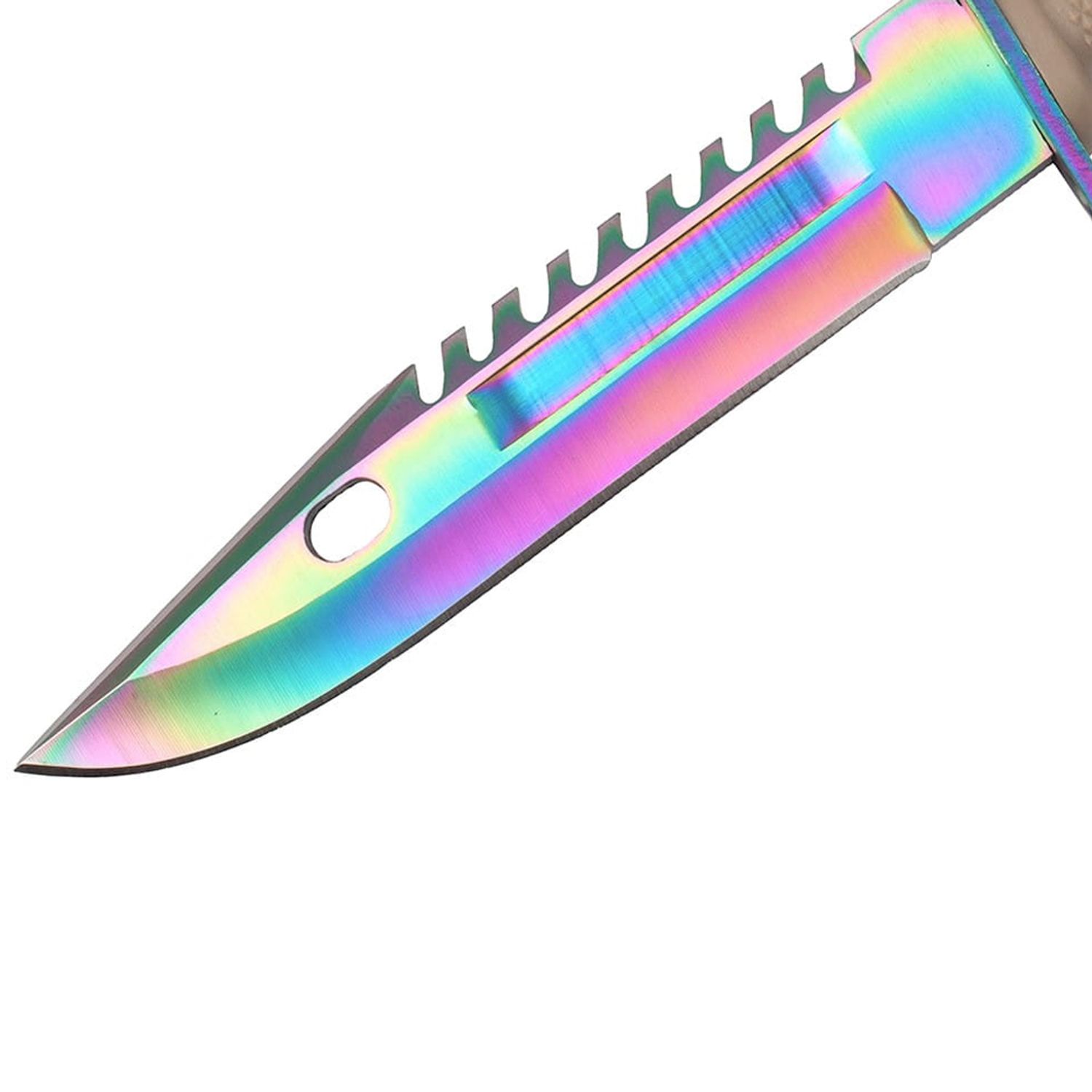 Cutit de vanatoare IdeallStore&reg;, Rainbow Desert, multicolor, 32.5 cm, teaca inclusa fotografia produsului View 11 L