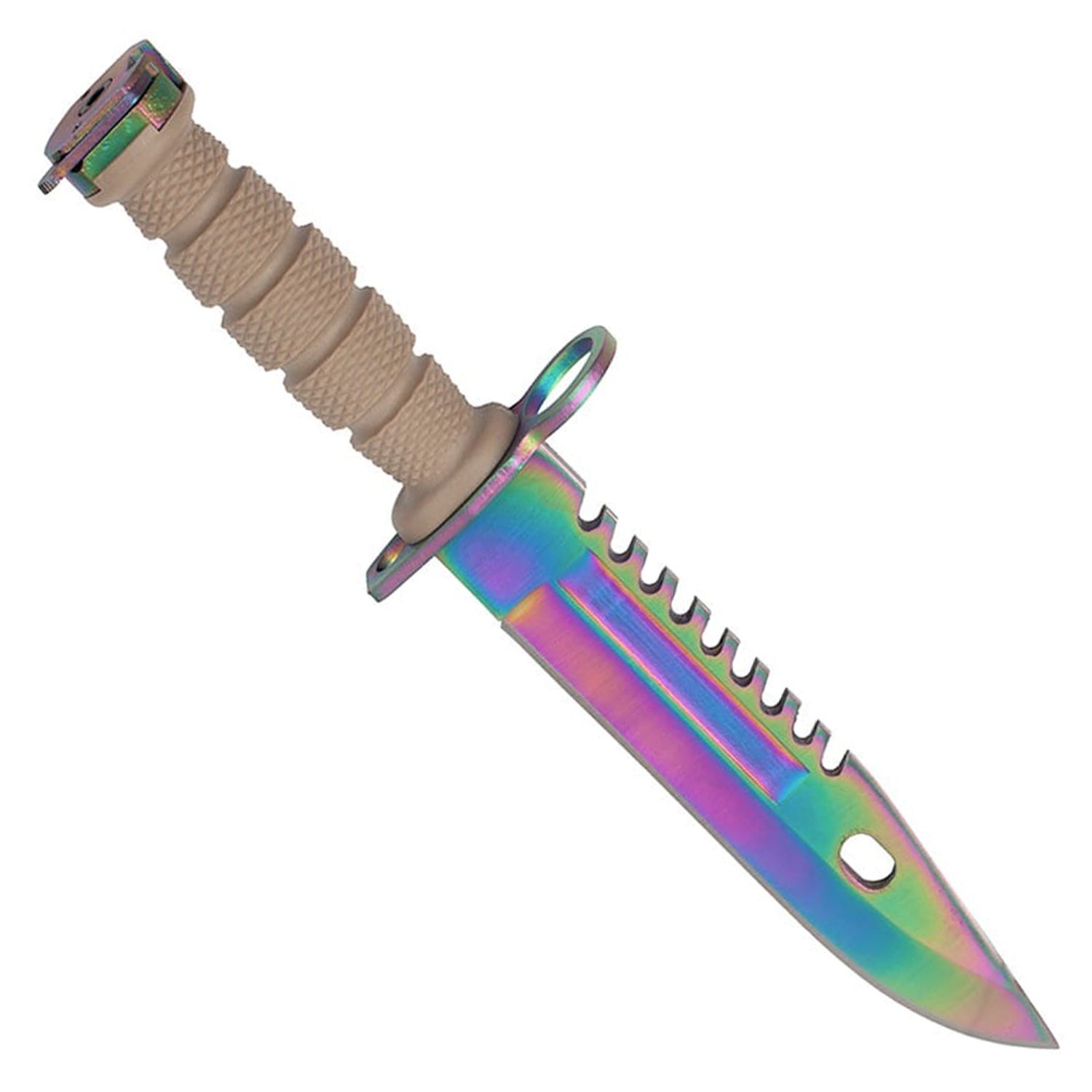 Cutit de vanatoare IdeallStore&reg;, Rainbow Desert, multicolor, 32.5 cm, teaca inclusa fotografia produsului View 6 L