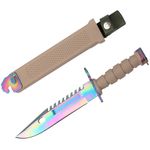 Cutit de vanatoare IdeallStore&reg;, Rainbow Desert, multicolor, 32.5 cm, teaca inclusa fotografia produsului View 13 S