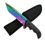 Cutit de vanatoare IdeallStore&reg;, Safari Mix, 23 cm, multicolor, teaca inclusa fotografia produsului View 7 S