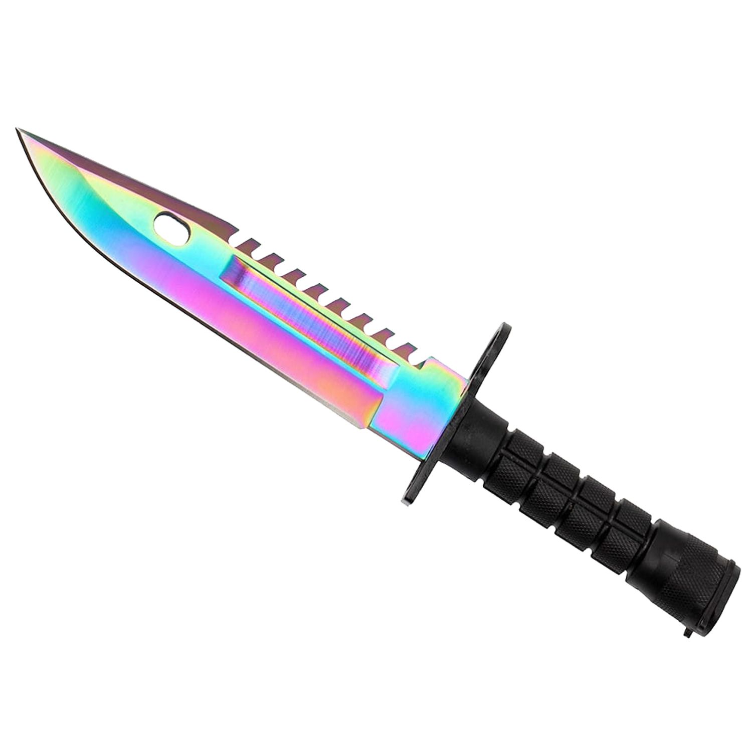 Cutit de vanatoare IdeallStore&reg;, Rainbow Rambo, 32.5 cm, multicolor, teaca inclusa fotografia produsului View 4 L