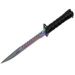 Cutit de vanatoare IdeallStore&reg;, Rainbow Rambo, 32.5 cm, multicolor, teaca inclusa fotografia produsului View 6 S