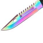 Cutit de vanatoare IdeallStore&reg;, Rainbow Rambo, 32.5 cm, multicolor, teaca inclusa fotografia produsului View 5 S