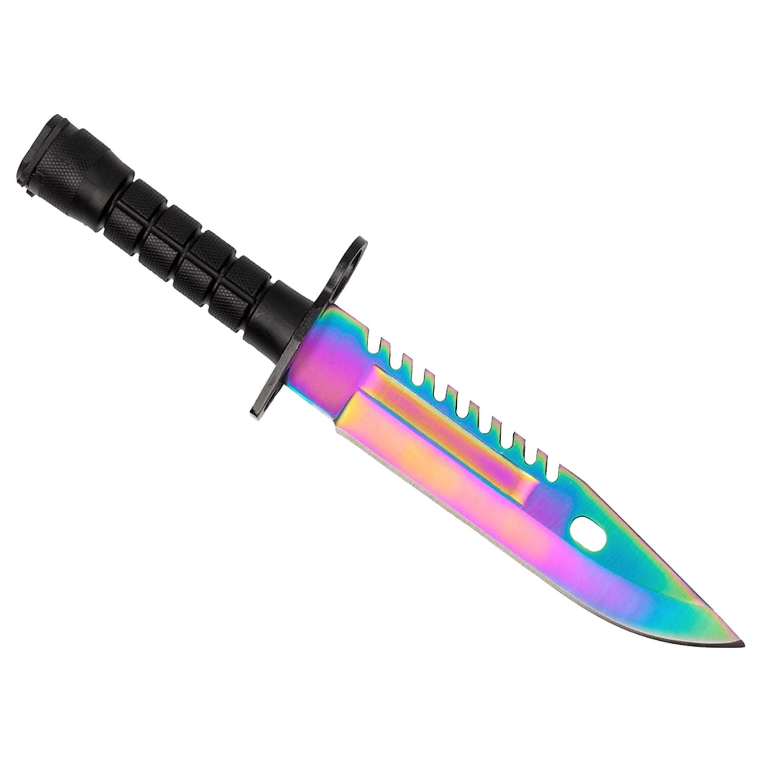 Cutit de vanatoare IdeallStore&reg;, Rainbow Rambo, 32.5 cm, multicolor, teaca inclusa fotografia produsului View 7 L