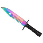 Cutit de vanatoare IdeallStore&reg;, Rainbow Rambo, 32.5 cm, multicolor, teaca inclusa fotografia produsului View 8 S