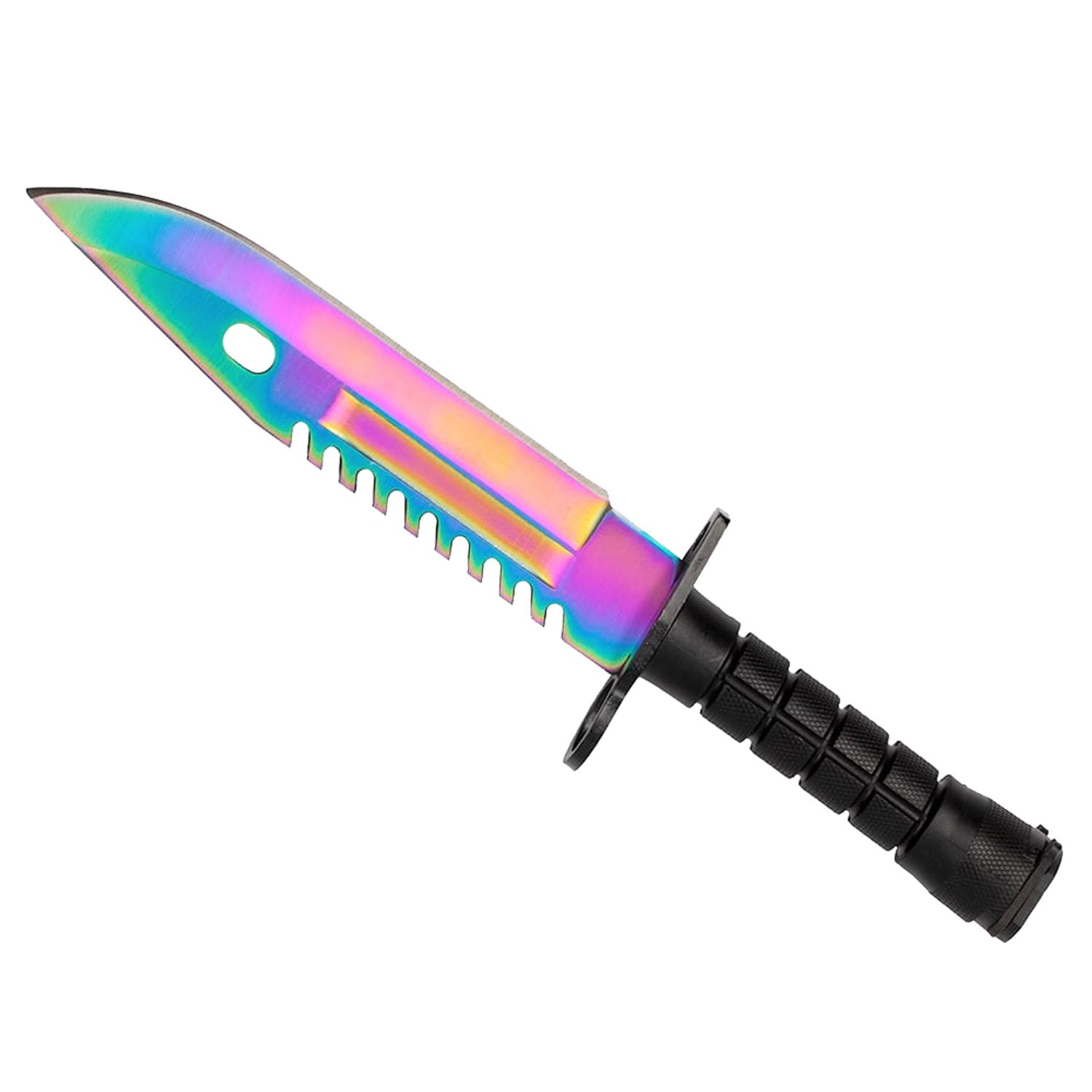 Cutit de vanatoare IdeallStore&reg;, Rainbow Rambo, 32.5 cm, multicolor, teaca inclusa fotografia produsului View 8 L