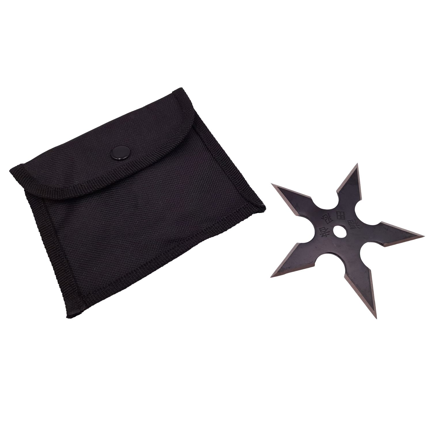 Stea de aruncat IdeallStore&reg;, Ninja Warrior, metalic, negru, 9 cm fotografia produsului