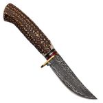 Cutit de vanatoare IdeallStore&reg;, Bone Tribal, bej, 36 cm, teaca piele fotografia produsului View 3 S