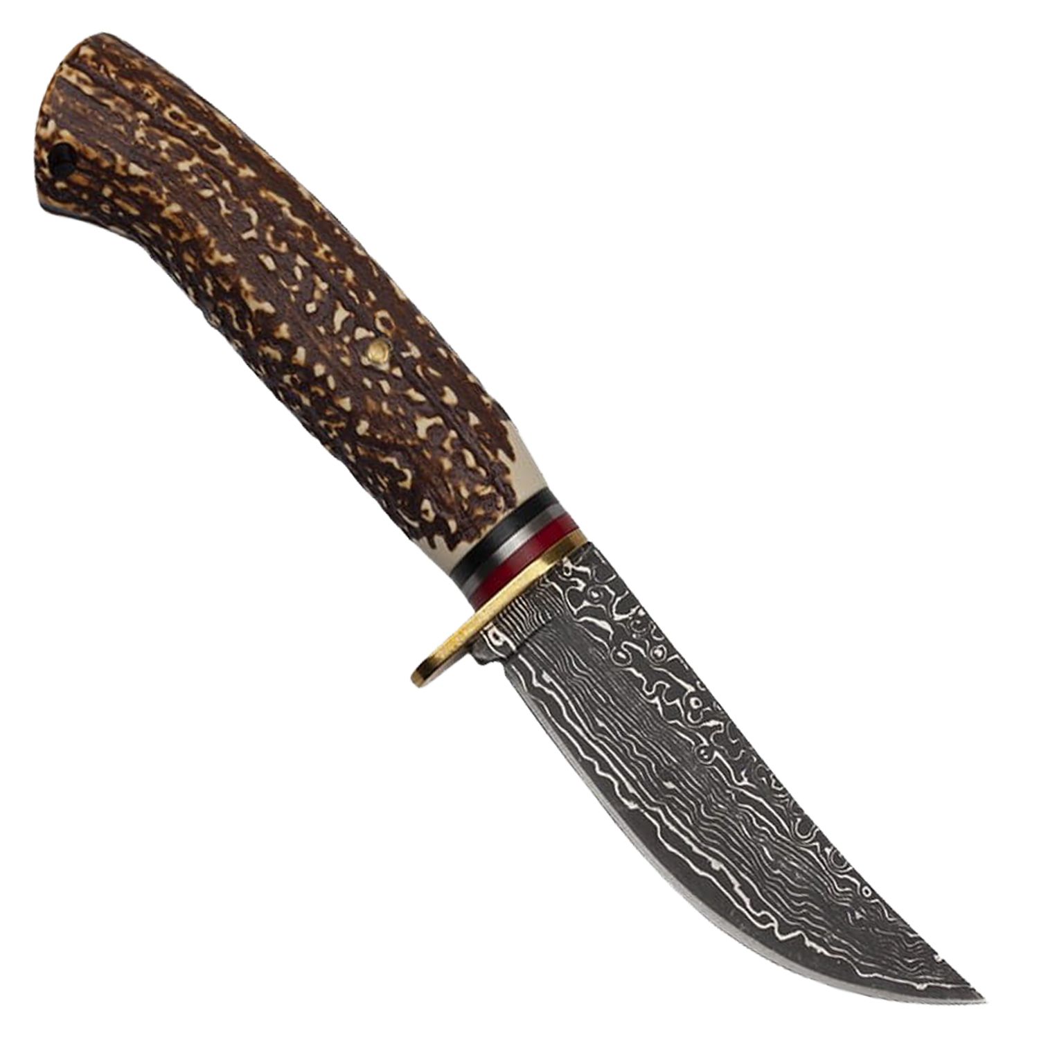 Cutit de vanatoare IdeallStore&reg;, Bone Tribal, bej, 36 cm, teaca piele fotografia produsului View 3 L
