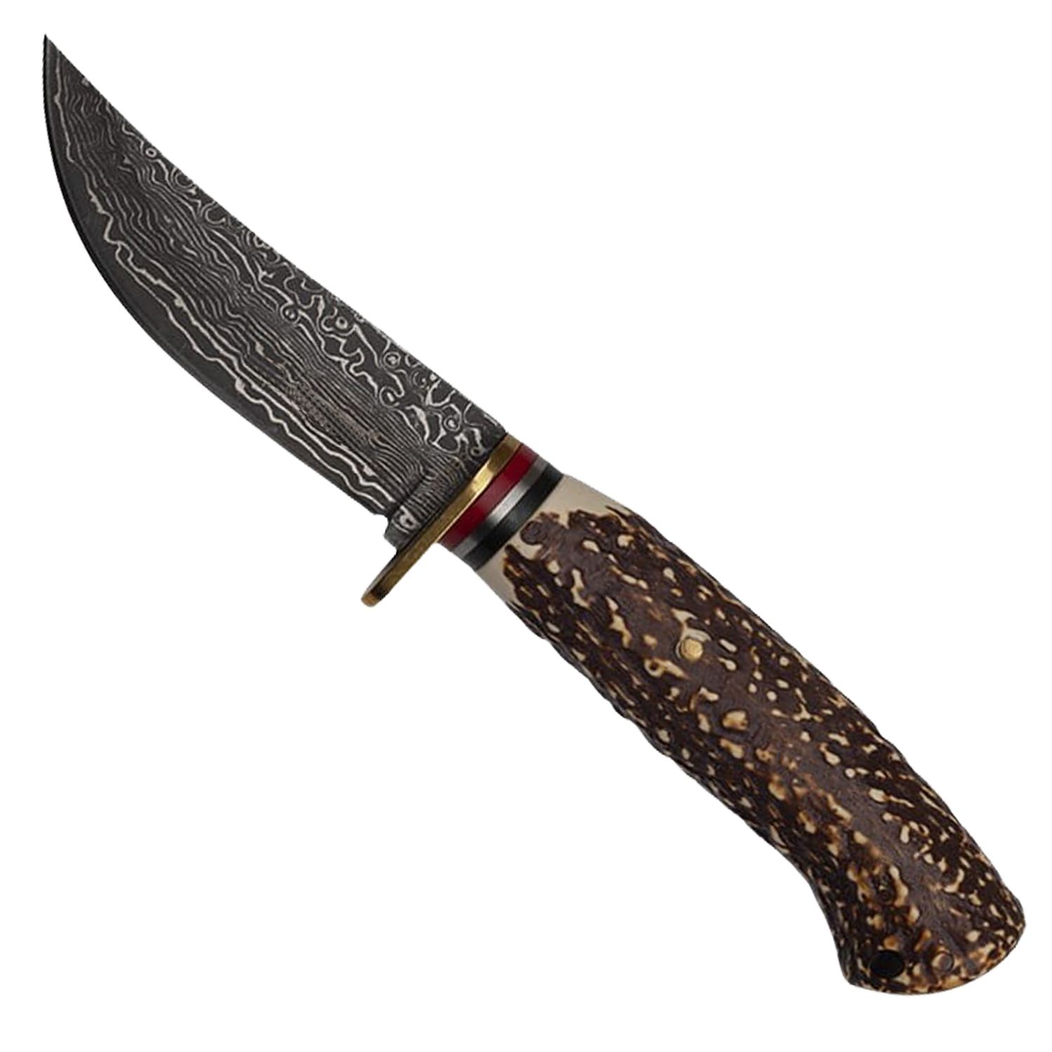 Cutit de vanatoare IdeallStore&reg;, Bone Tribal, bej, 36 cm, teaca piele fotografia produsului View 2 L