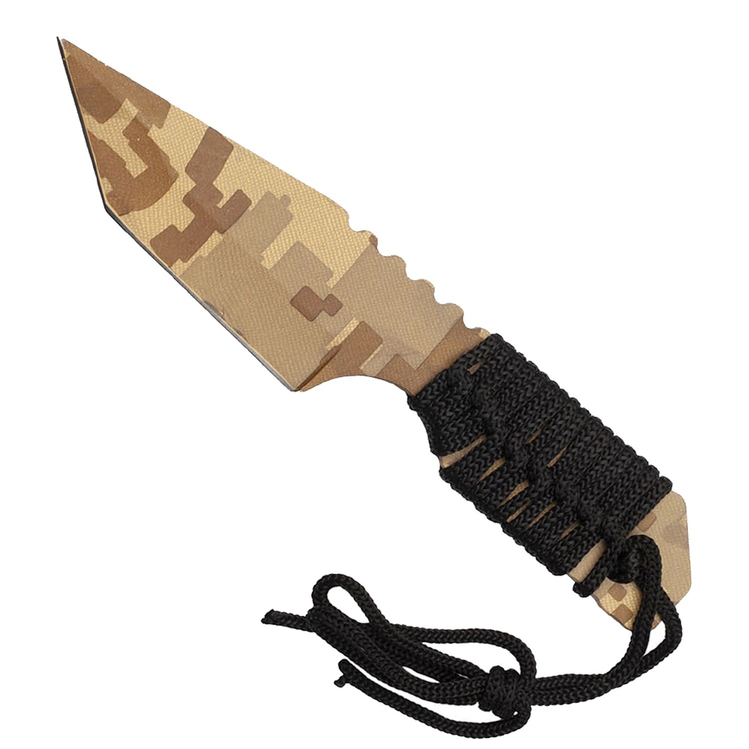 Cutit de vanatoare IdeallStore&reg;, Digital Camo, bej, 20 cm, teaca inclusa fotografia produsului View 3 L