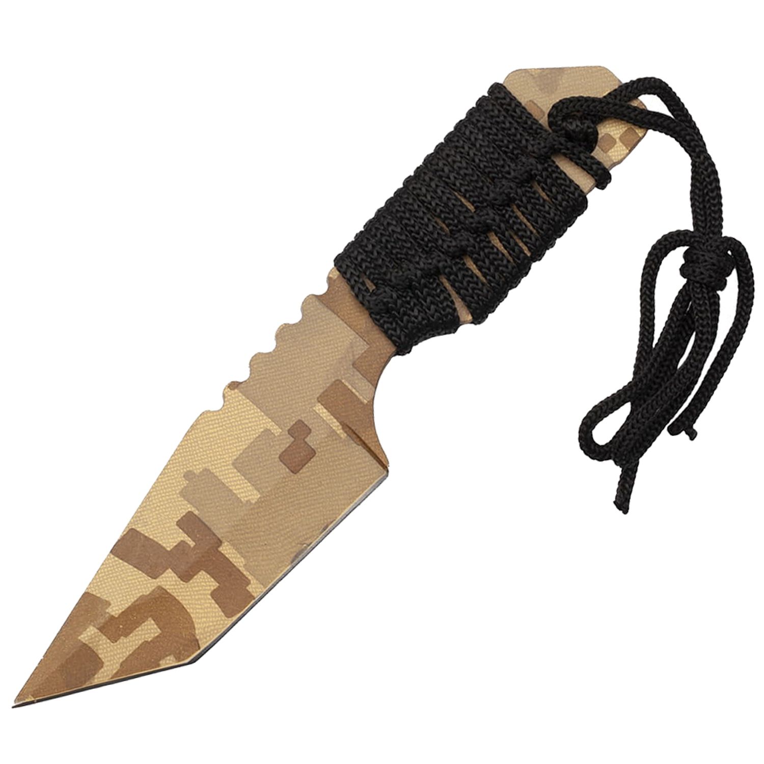 Cutit de vanatoare IdeallStore&reg;, Digital Camo, bej, 20 cm, teaca inclusa fotografia produsului