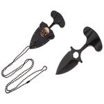 Cutit tactic de camping IdeallStore&reg;, Death Valley, 8 cm, negru, teaca inclusa fotografia produsului View 5 S