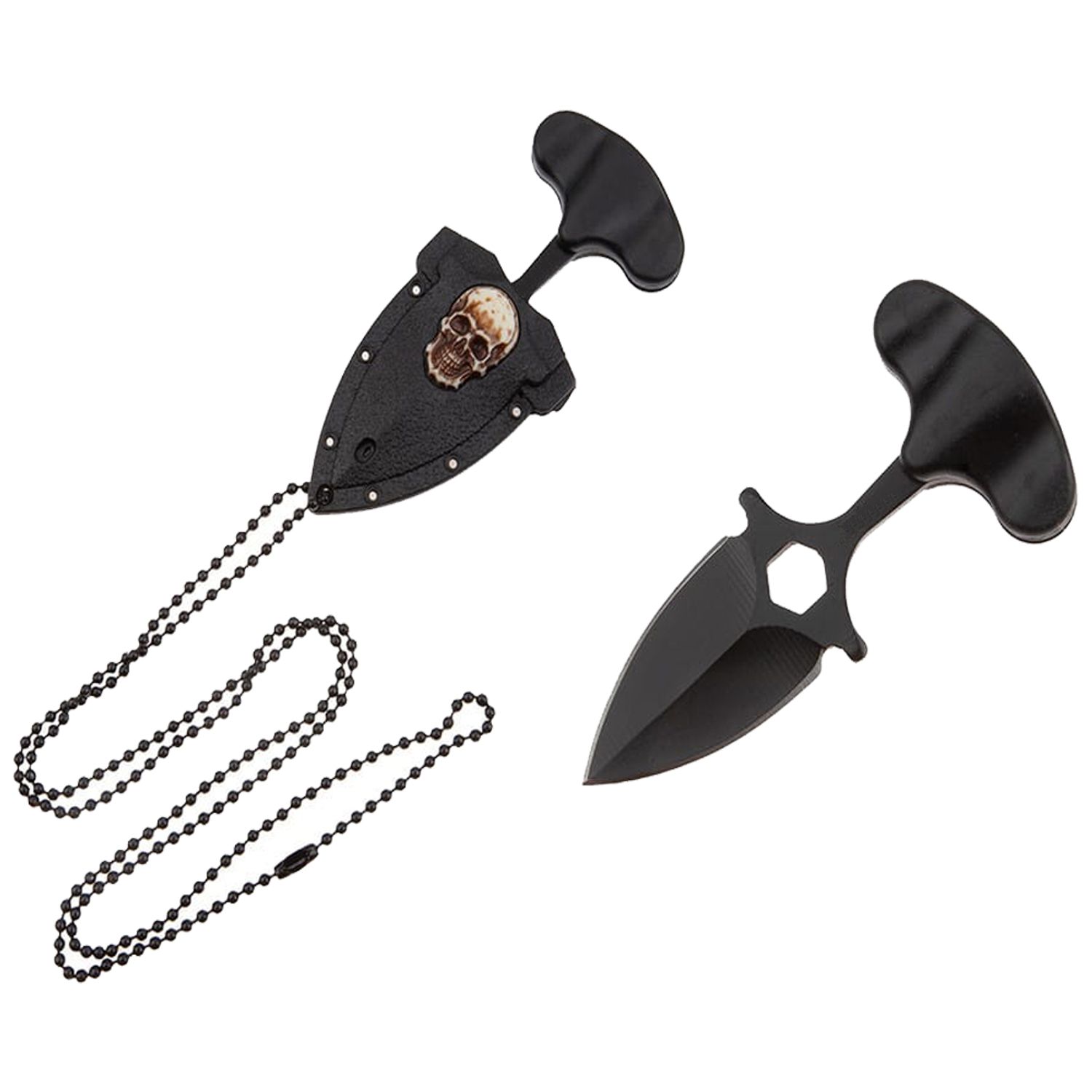 Cutit tactic de camping IdeallStore&reg;, Death Valley, 8 cm, negru, teaca inclusa fotografia produsului View 5 L