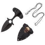 Cutit tactic de camping IdeallStore&reg;, Death Valley, 8 cm, negru, teaca inclusa fotografia produsului View 4 S