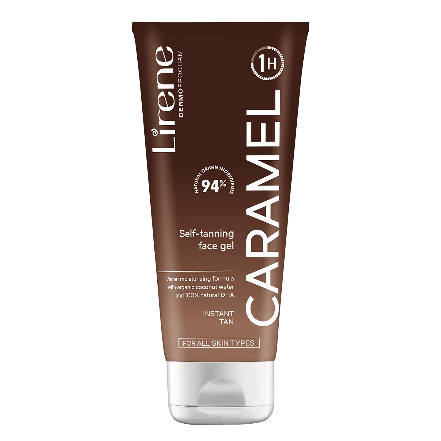 Gel facial autobronzant Lirene CARAMEL, 75ml fotografia produsului