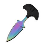 Cutit tactic de camping IdeallStore&reg;, Rainbow Valley, 7.5 cm, multicolor, teaca inclusa fotografia produsului View 2 S