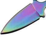 Cutit tactic de camping IdeallStore&reg;, Rainbow Valley, 7.5 cm, multicolor, teaca inclusa fotografia produsului View 6 S