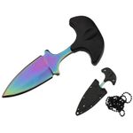 Cutit tactic de camping IdeallStore&reg;, Rainbow Valley, 7.5 cm, multicolor, teaca inclusa fotografia produsului View 7 S