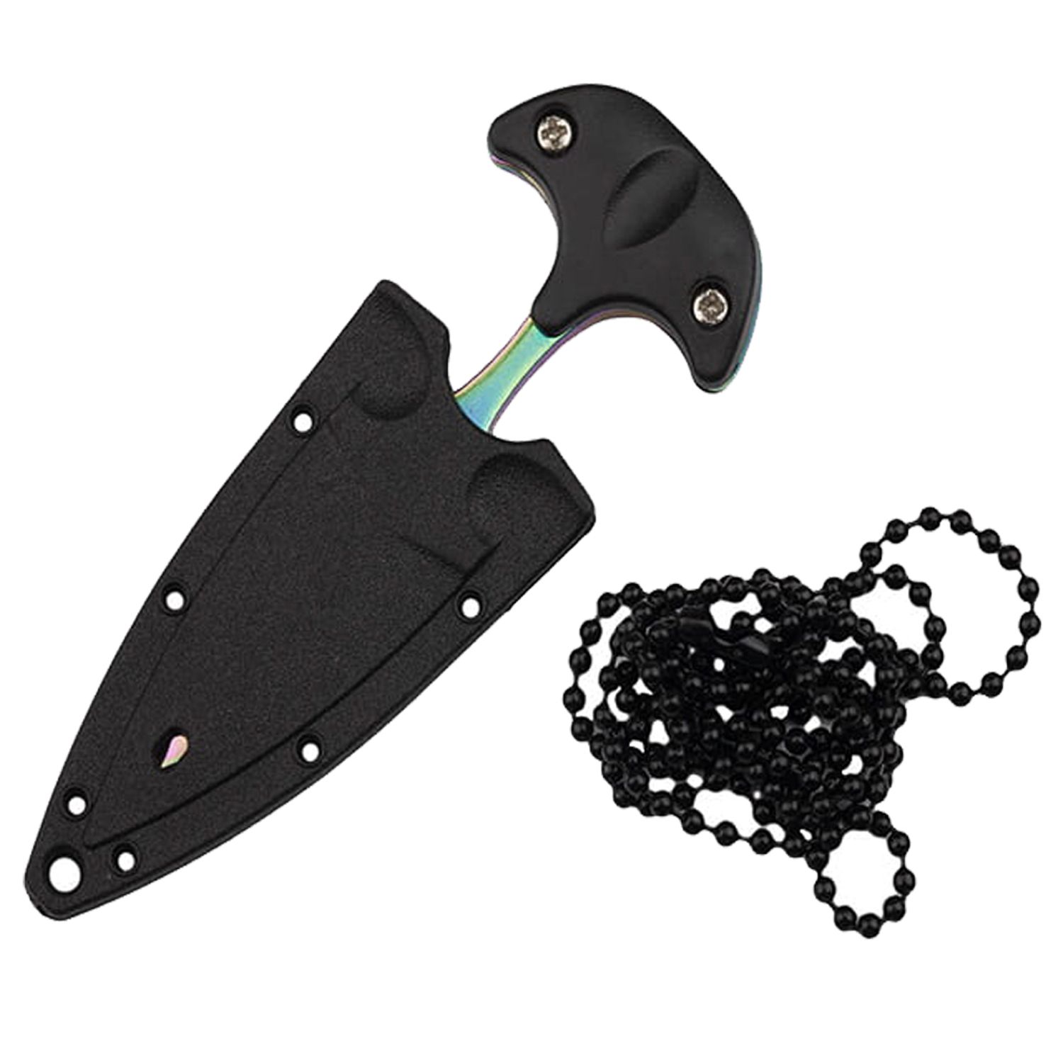 Cutit tactic de camping IdeallStore&reg;, Rainbow Valley, 7.5 cm, multicolor, teaca inclusa fotografia produsului View 8 L