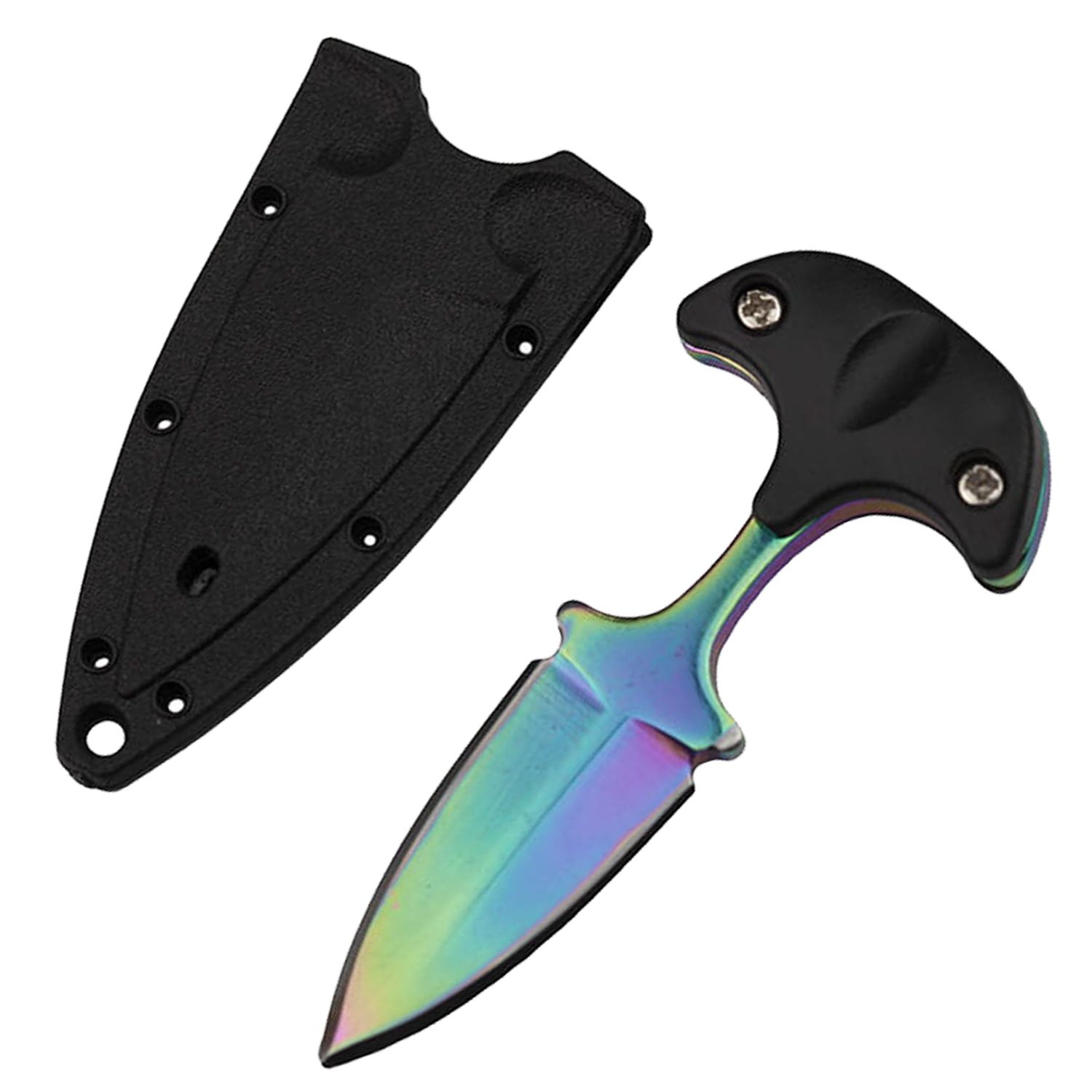 Cutit tactic de camping IdeallStore&reg;, Rainbow Valley, 7.5 cm, multicolor, teaca inclusa fotografia produsului