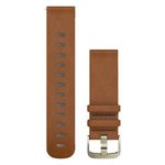 Curea smartwatch Garmin, 20mm, Small/Medium, Leather, Brown fotografia produsului