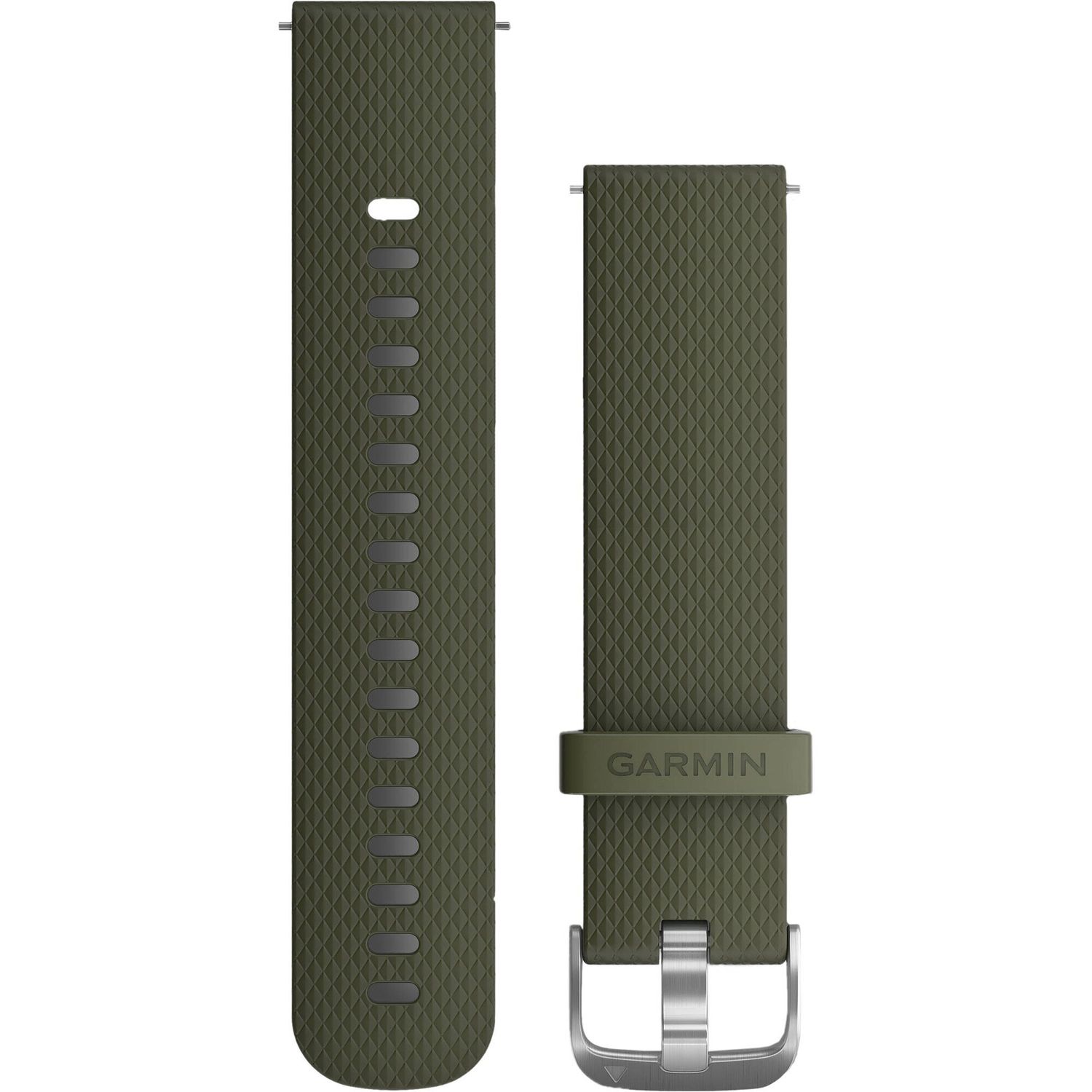 Curea smartwatch Garmin, 20 mm, Silicon, Catarama Grey, Moss fotografia produsului