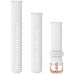 Curea smartwatch Garmin 20mm, Rose Gold/White fotografia produsului