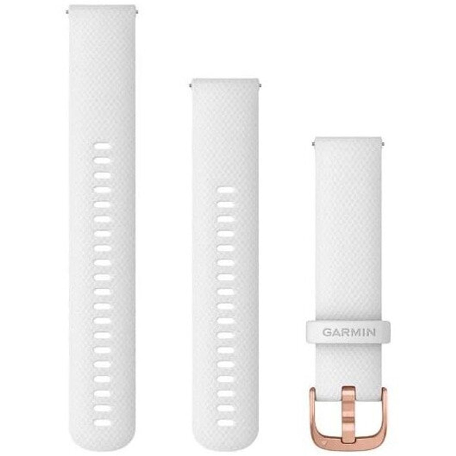 Curea smartwatch Garmin 20mm, Rose Gold/White fotografia produsului