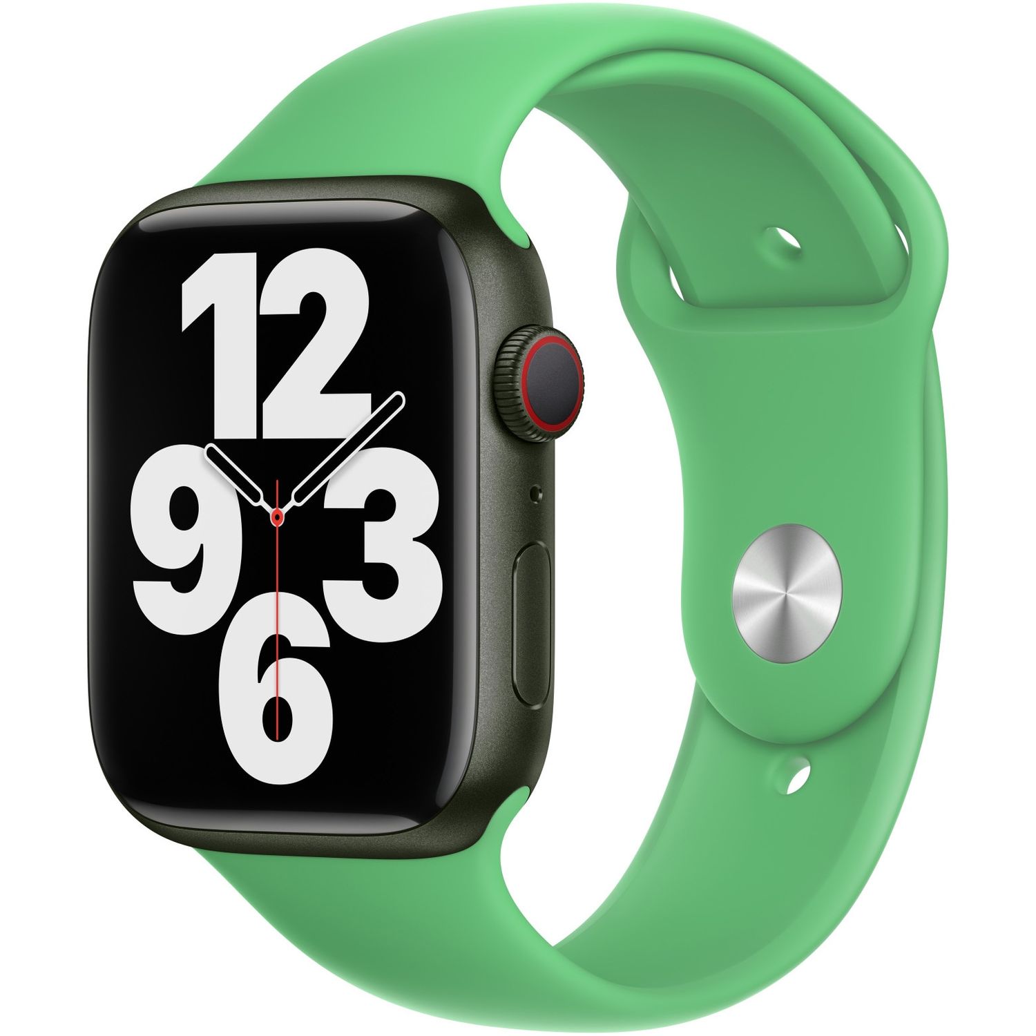 Curea pentru Apple Watch 45mm, Sport Band, Regular, Bright Green fotografia produsului View 2 L