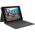 Husa cu tastatura Logitech Rugged Folio pentru iPad (7th gen), Black fotografia produsului View 3 S