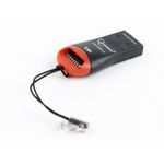 Cititor card microSD, Gembird, interfata USB 20, transfer maxim 25 MBps, negru cu rosu fotografia produsului View 2 S